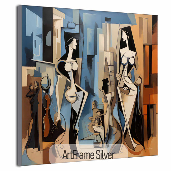 Surrealism Collection | Ville de Rêve No.2 | Cubist Imagination of Urban Elegance by Roderick Sebastiaan | ArtFrameSilver_568b3059-9584-4236-947d-4413607b1e6f