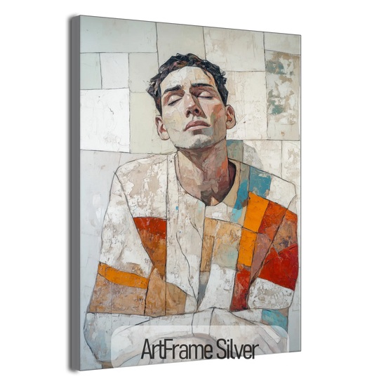 Male Collection | Layers of Thought | Thought-Provoking Abstract Male Portrait for Contemporary Decor by Roderick Sebastiaan | ArtFrameSilver_5c63a826-02ee-4696-ac93-c31aca3b4e48