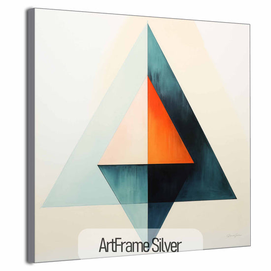 Geometry Collection | Moral Compass | Minimalist Geometry in Artistic Modern Art Frame by Roderick Sebastiaan | ArtFrameSilver_6887eb31-733a-49c3-8f99-7242849fbb32