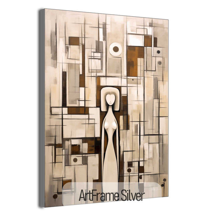 Abstract Collection | The Quiet Sentinel | Guardian of Tranquillity in Minimalist Abstraction by Roderick Sebastiaan | ArtFrameSilver_93d86a47-2960-47f5-b352-b7f8fd85aeb8