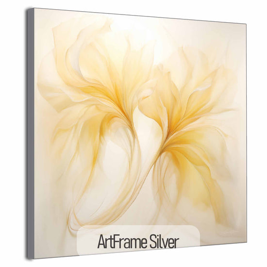 Botanical Collection | Vanilla Verve | Timeless Elegance in Flowing Shades of Yellow on Art Cloth by Roderick Sebastiaan | ArtFrameSilver_a5858fa2-9220-46c5-9d8d-89f725ac6662