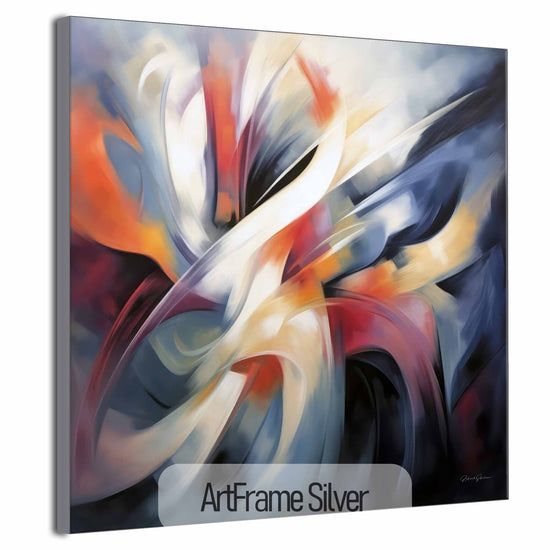 Abstract Collection | Colours of Passion | Passionate Warm Abstraction on Art cloth by Roderick Sebastiaan | ArtFrameSilver_b5ac3a30-2f5b-4b4e-bc41-8a48fdd3e4f7