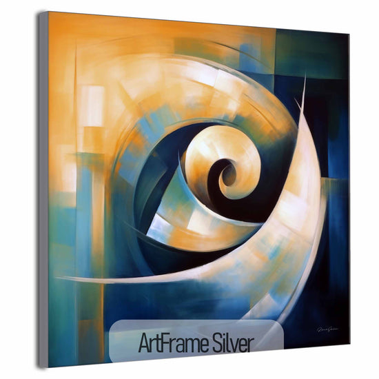 Abstract Collection | The Spiral | Abstract Dynamics and Movement in Modern Colours by Roderick Sebastiaan | ArtFrameSilver_ea9ddeff-88da-4c45-aefc-c60fd402c745