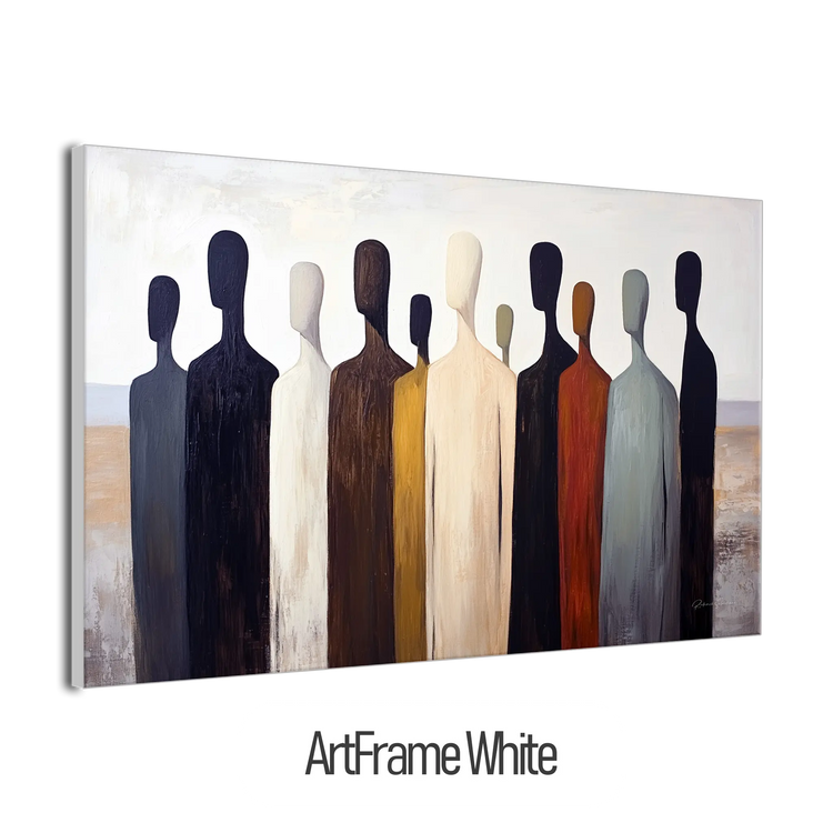 Male Collection | Gathering Shadows | Minimalist Silhouette Figures in Neutral Tones by Roderick Sebastiaan | ArtFrameWhiteFrame_37771052-fdbd-4904-a9e5-87a733887aaa