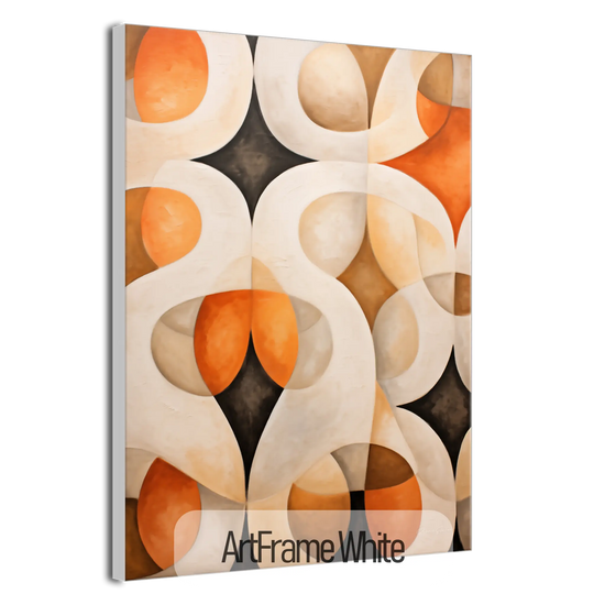 Abstract Collection | Alabaster & Amber | Harmony in Organic Abstraction on Art Cloth by Roderick Sebastiaan | ArtFrameWhiteFrame_3af0026e-95bd-441a-9a64-d534d09dc1ce