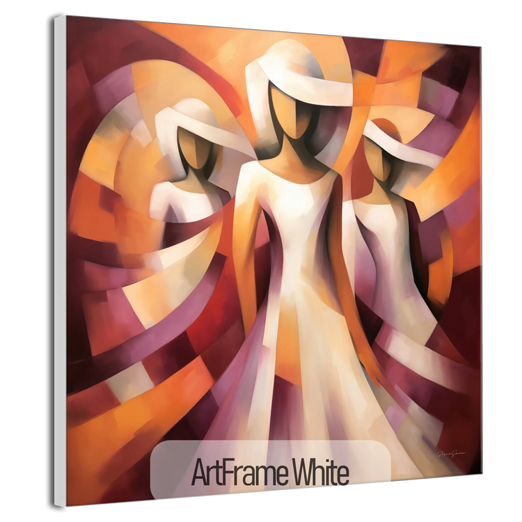 Feminine Collection | Crimson Rhapsody | Elegant Dance of Colour and Shape Art Print by Roderick Sebastiaan | ArtFrameWhiteFrame_bd1cca45-6883-4e6b-85e7-257e6e724ce9