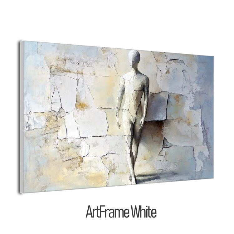 Male Collection | Breaking Through – Textured Look Abstract Wall Art with Stone-Like Background by Roderick Sebastiaan | ArtFrameWhiteFrame_e30b6986-60e2-475c-bd99-1c29ac445ac4