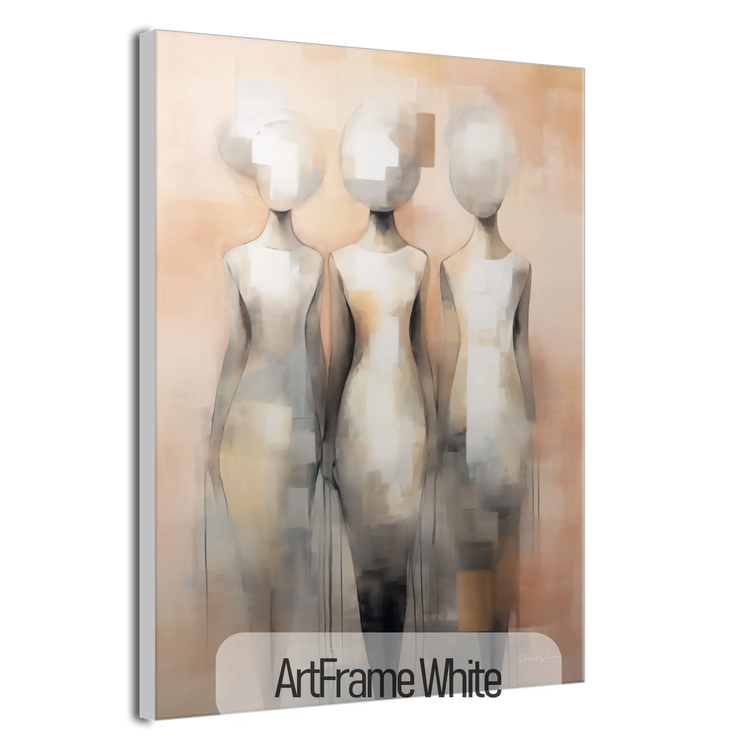 Feminine Collection | Fade to Unity | Contemporary Figures Blending into Unity Art Print by Roderick Sebastiaan | ArtFrameWhiteFrame_e3a901e3-6513-4bd9-933a-31b26682b433