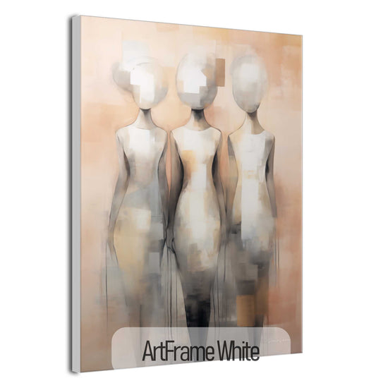 Feminine Collection | Fade to Unity | Contemporary Figures Blending into Unity Art Print by Roderick Sebastiaan | ArtFrameWhite_227f2c59-b085-4a5b-8da8-a7727125a1af