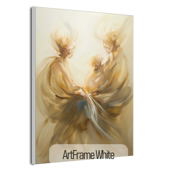 Abstract Collection | Souls of Elysium | Ethereal Dance of Light and Harmony Art by Roderick Sebastiaan | ArtFrameWhite_29660c7a-6de1-443e-8cd7-ae7e2fef8edf