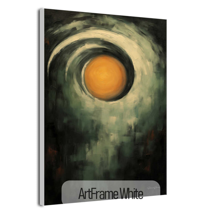 Abstract Collection | Mystic Solaris | Abstract Solar Mystery in Dark Hues Art Print by Roderick Sebastiaan | ArtFrameWhite_2d643376-3136-433d-a777-637bcce04269