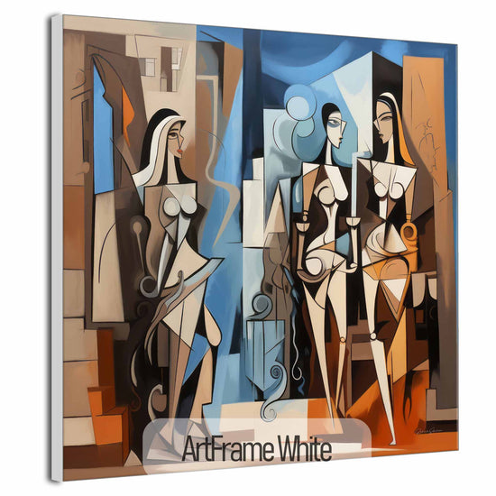 Surrealism Collection | Ville de Rêve No.3 | Cubism and Contrast in a Dream Metropolis by Roderick Sebastiaan | ArtFrameWhite_53612835-c873-414b-ab57-ba0e2d5074d5