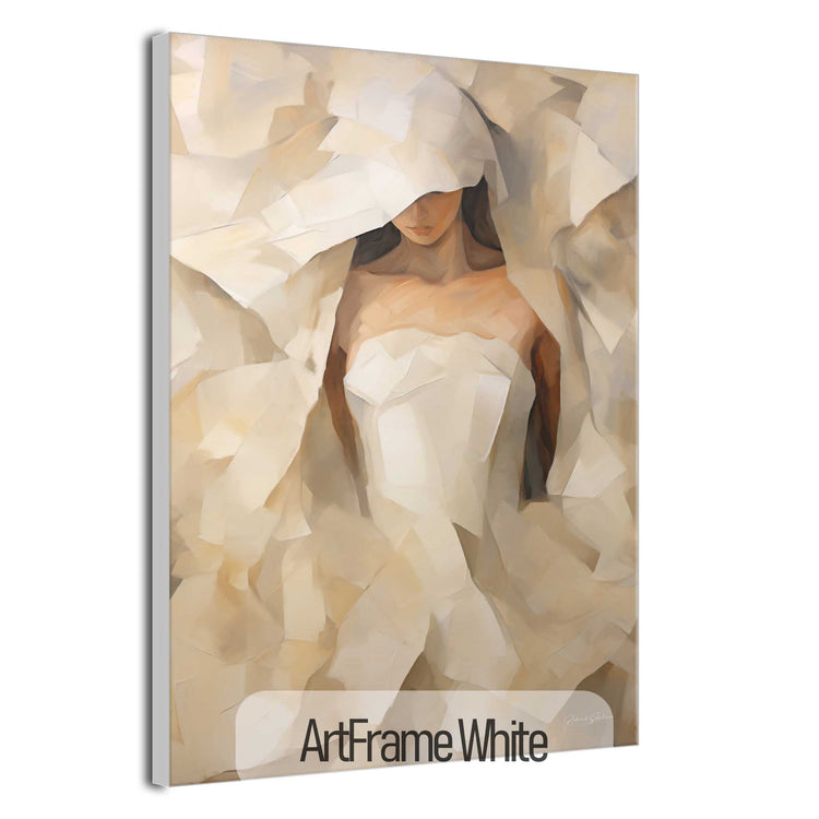 Feminine Collection | Beyond the Veil | Mystical Abstract Portrait in Modern Art Frame by Roderick Sebastiaan | ArtFrameWhite_57b707ba-7a60-449d-ae80-2a438d4ae1e6