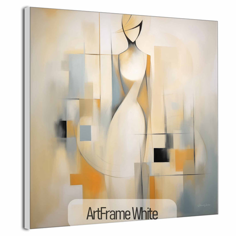 Surrealism Collection | Serenity in Cubism | Modern Abstract Cubist Figure Art Print by Roderick Sebastiaan | ArtFrameWhite_7879a509-027e-4a2c-8f43-aee5bb8ce761