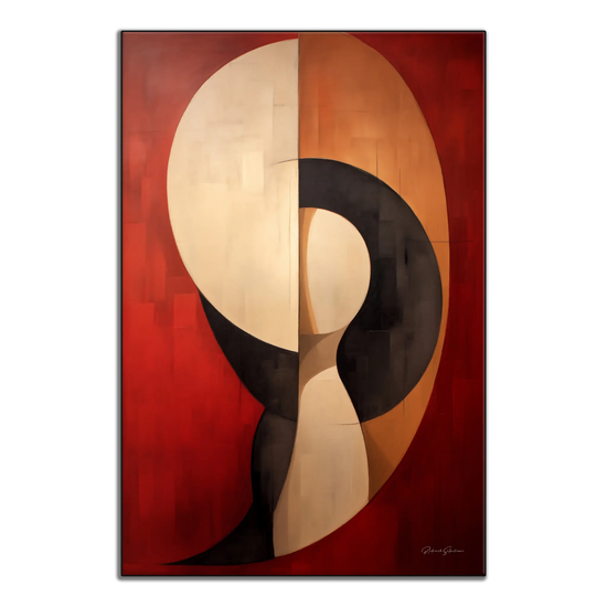 Abstract Collection | Crimson Dance | Fiery Red Abstract Dance on Modern Art Frame by Roderick Sebastiaan | ArtFrame_05c2a727-cd45-41bc-977a-643ae9cace96