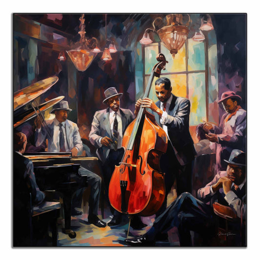 Music Collection | Pulse of Bourbon Street | Warm and Atmospheric Jazz Night on Art Frame by Roderick Sebastiaan | ArtFrame_15b283bd-1f0b-466d-82e1-ba2c3dd0bb44