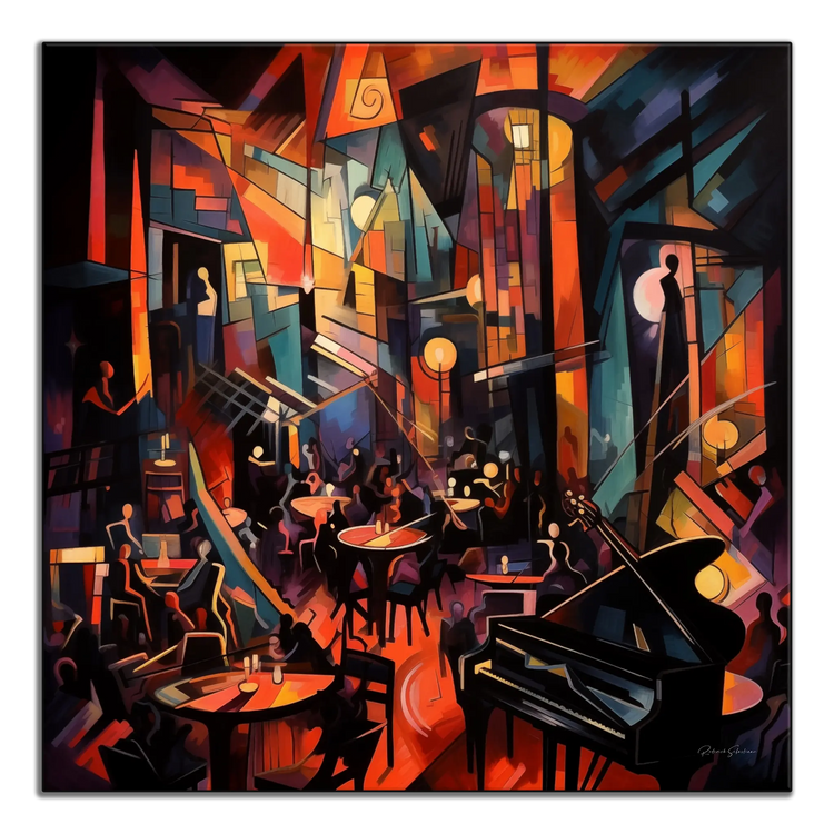 Music Collection | 20's Jazz No.3 | Artistic Swing Session and Abstract Rhythm on Art Cloth by Roderick Sebastiaan | ArtFrame_16f73b9a-2370-4e44-9d89-1e282715d292