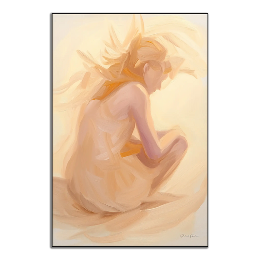 Luminous Contemplation | Serene Meditative Figure in Soft Light Art