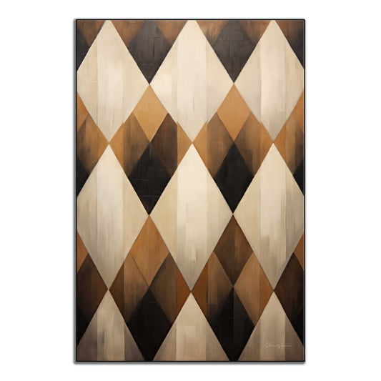 Geometry Collection | Espresso Diamond | Harmonic Pattern of Restful Earthen Tones by Roderick Sebastiaan | ArtFrame_2fa02fcb-4e20-48c8-98ed-73f8384c40ea