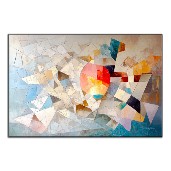 Geometry Collection | Unseen Connections | Geometric Abstract Art with Vibrant Colour Play by Roderick Sebastiaan | ArtFrame_407559f0-cae9-4446-a465-6dc5ca0e149d