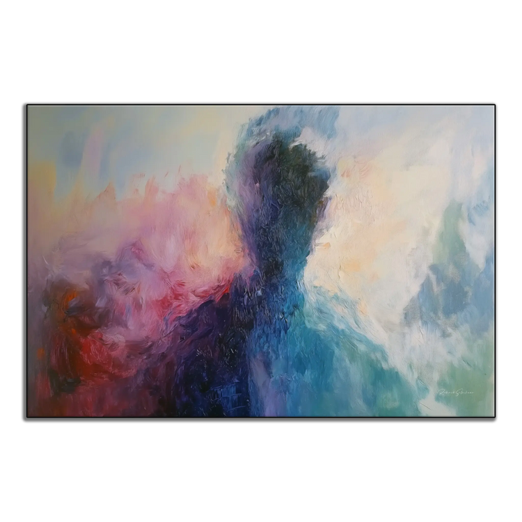 Abstract Collection | Fading Memories | Abstract Silhouette with Vibrant Blues and Pinks by Roderick Sebastiaan | ArtFrame_575a48a5-0041-41ea-b61b-b382768d147c