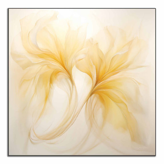 Botanical Collection | Vanilla Verve | Timeless Elegance in Flowing Shades of Yellow on Art Cloth by Roderick Sebastiaan | ArtFrame_58ada4b3-f190-4c5f-9030-b4a8cf776a28