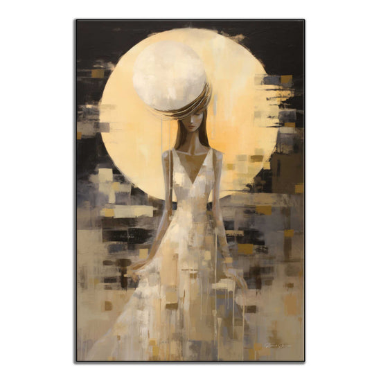 Feminine Collection | Luna Eleganza | Serene Moonlight Silhouette on Luxury Art cloth by Roderick Sebastiaan | ArtFrame_633e88aa-1e5b-47e3-a0cd-e7a80e91fc25