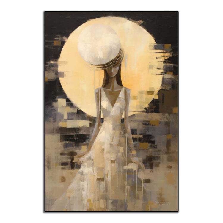 Feminine Collection | Luna Eleganza | Serene Moonlight Silhouette on Luxury Art cloth by Roderick Sebastiaan | ArtFrame_633e88aa-1e5b-47e3-a0cd-e7a80e91fc25