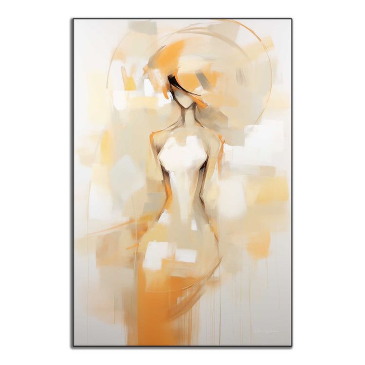 Feminine Collection | Silhouette in Sunlight | Radiant Sunlit Female Silhouette on Abstract Art cloth by Roderick Sebastiaan | ArtFrame_651f857d-fc45-4dfb-b9b8-a7f5e12222a9