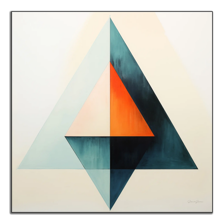 Moral Compass | Minimalist Geometry in Artistic Modern Art Frame