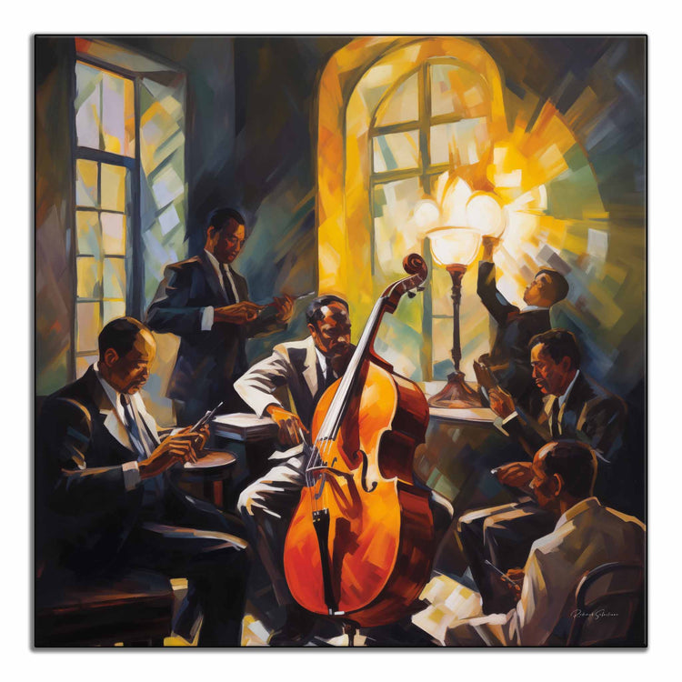 Music Collection | The Soul of Bourbon Street | Lively Warm Jazz Evening in Art Frame by Roderick Sebastiaan | ArtFrame_83f8f7fe-a1f2-4b62-9081-14d2e043accc