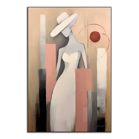 Feminine Collection | Silhouette in Flux | Fashionable Flowing Abstract Female Silhouette on Art Cloth by Roderick Sebastiaan | ArtFrame_8a2139f1-25d0-4c81-ad4e-040f4399be41