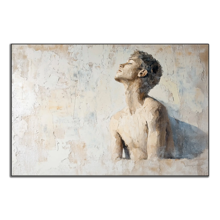 Male Collection | Subtle Liberation | Minimalist Textured Look Portrait of Introspection by Roderick Sebastiaan | ArtFrame_8e2e4095-36a2-4b14-b195-d7ec84ed3abc