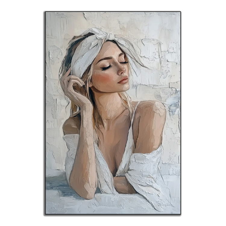 Feminine Collection | Refined Serenity | Elegant Female Portrait Art Print for Tranquil Spaces by Roderick Sebastiaan | ArtFrame_9bf14e08-4bb8-4cf9-a363-668e21aac6dc