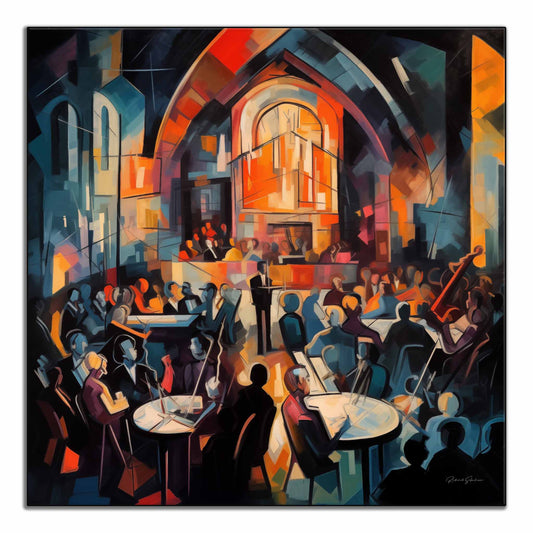 Music Collection | 20's Jazz No.2 | Vibrant & Expressive Art Cloth Print in Art Frame by Roderick Sebastiaan | ArtFrame_a687319b-8826-4579-921c-703aad8a99fe