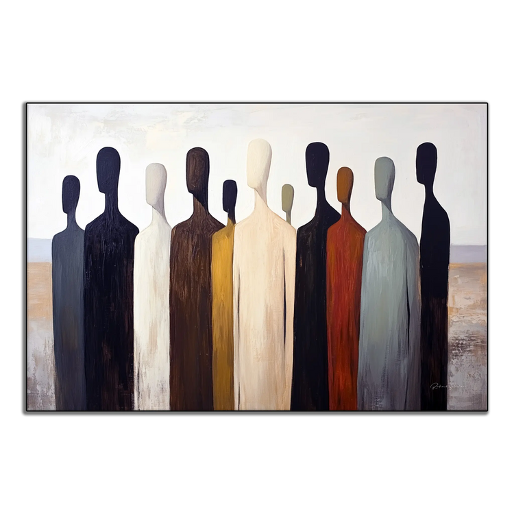 Male Collection | Gathering Shadows | Minimalist Silhouette Figures in Neutral Tones by Roderick Sebastiaan | ArtFrame_a898ac4d-45b7-42a9-aa82-66dd441e55bf