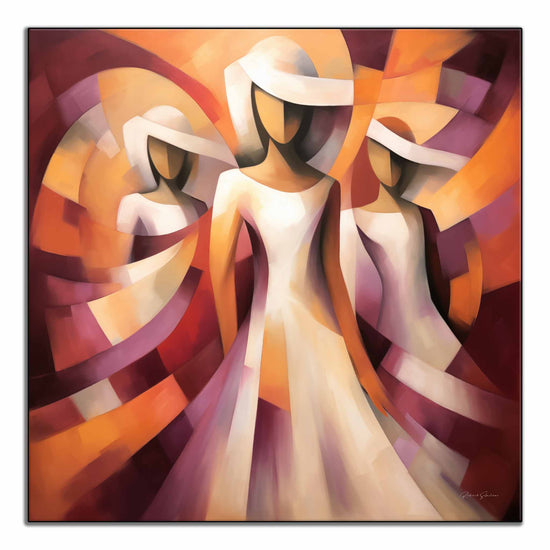 Feminine Collection | Crimson Rhapsody | Elegant Dance of Colour and Shape Art Print by Roderick Sebastiaan | ArtFrame_b307eec4-30fa-47bd-8dc5-312753bd4a5e