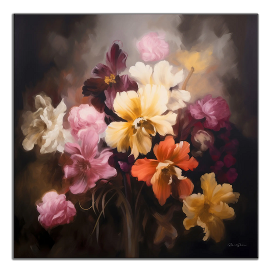 Symphony of Flowers | Enchanting Floral Art Print for Elegant Decor