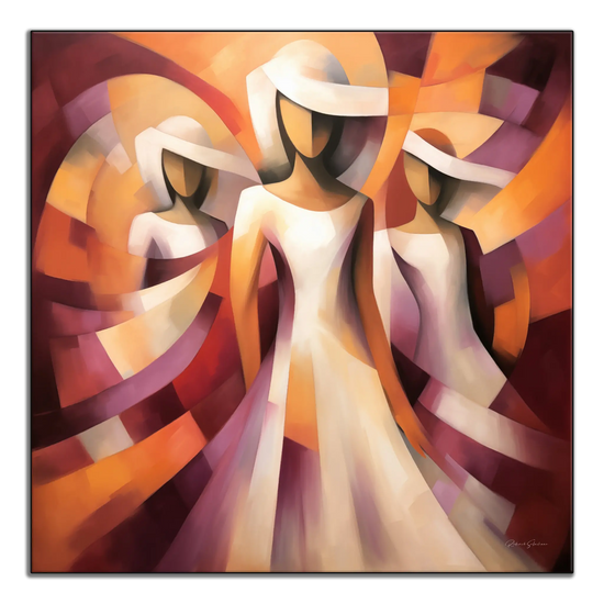 Feminine Collection | Crimson Rhapsody | Elegant Dance of Colour and Shape Art Print by Roderick Sebastiaan | ArtFrame_b946c850-247e-4edf-aacd-2ef14f7b8d95