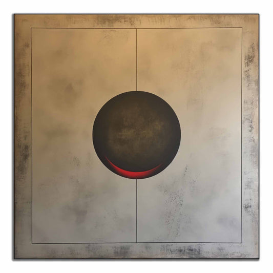 Minimalism Collection | Eclipse of Solitude | Minimalist Sphere in Monochrome Shades by Roderick Sebastiaan | ArtFrame_ba78b554-d1b4-45ec-ac99-a3afd6902e86