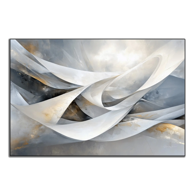 Abstract Collection | Shimmering Tide | Abstract Minimalist Flow with Metallic Accents by Roderick Sebastiaan | ArtFrame_bde5a336-e784-4217-bc5d-28505371a1e8