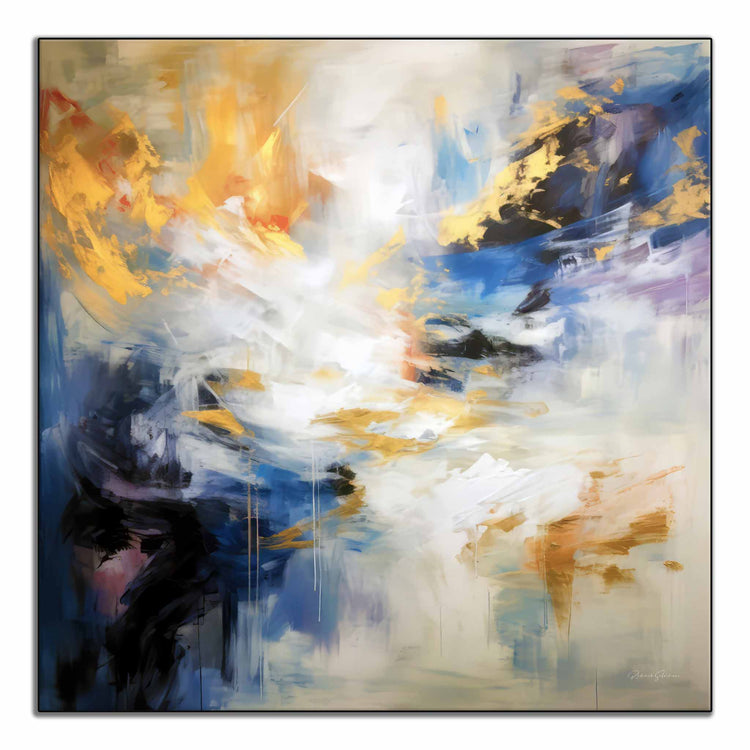 Abstract Collection | Sueños Dorados | Dreamy Gold and Blue Imagination on Art Frame by Roderick Sebastiaan | ArtFrame_be5f8ec1-d196-40f0-b0aa-726b05eae469