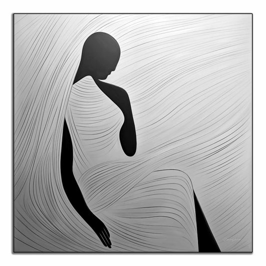 Minimalism Collection | Space of Reflection | Contemplative Monochrome Silhouette Art Print by Roderick Sebastiaan | ArtFrame_c38b111e-fada-4d89-8eb6-c46d8c7af129