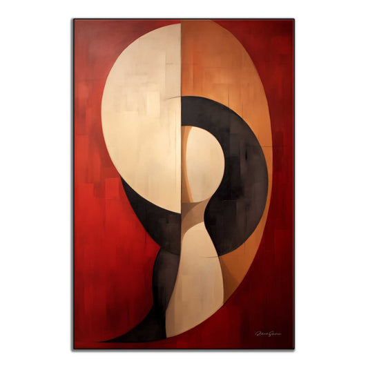 Abstract Collection | Crimson Dance | Fiery Red Abstract Dance on Modern Art Frame by Roderick Sebastiaan | ArtFrame_ce410e71-c98e-4f8d-8db7-50fd50cf914d