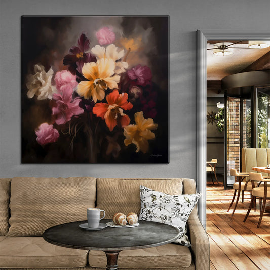 Symphony of Flowers | Enchanting Floral Art Print for Elegant Decor