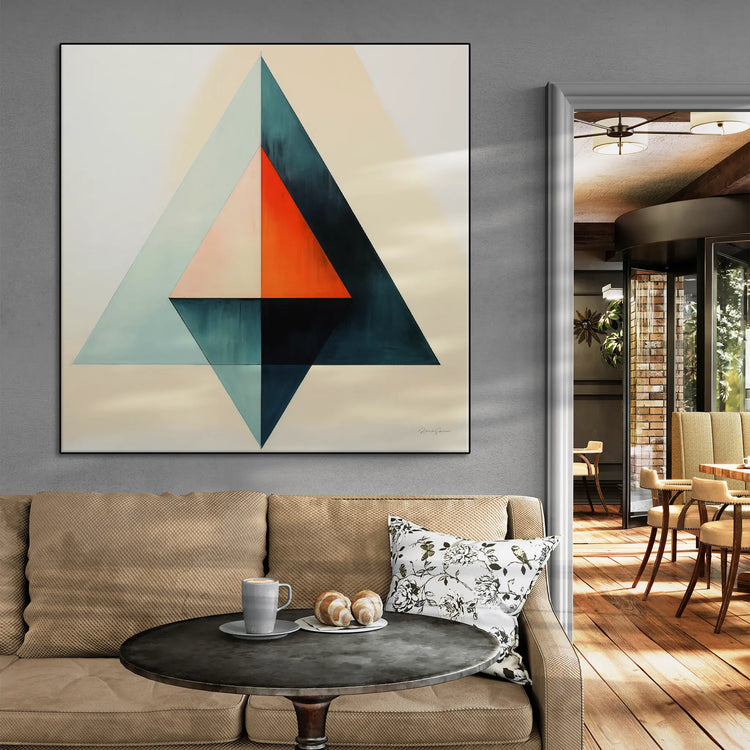 Moral Compass | Minimalist Geometry in Artistic Modern Art Frame