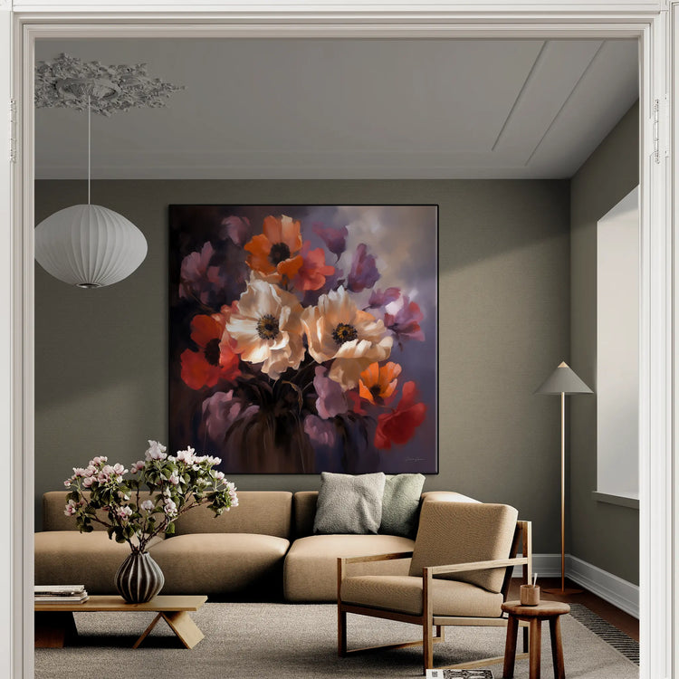 Wildflowers in Bloom | Vibrant Flowering of Field Flowers on Art Frame