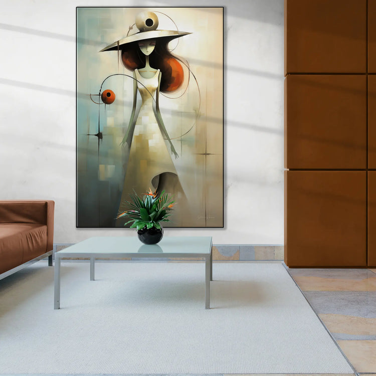 Feminine Collection | Fashion Fantasia | Artistic Graceful Elegance in a Surreal Style by Roderick Sebastiaan | BeautifulAbstractedPaintinginHotelLobbyWithCeramicFeatureWall_39e9ca37-3696-4060-97d6-81b4674b64e9