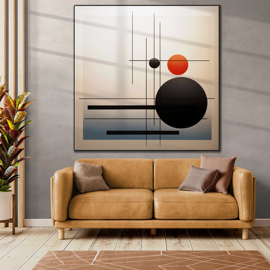 Minimalism Collection | Conjunction of the Spheres | Modern Minimalist Art for Elegant Decor by Roderick Sebastiaan | BeautifulAbstractedPaintinginLargeBrightLivingRoom_298237a5-2f69-4426-90e7-8b1fa8beb6e5