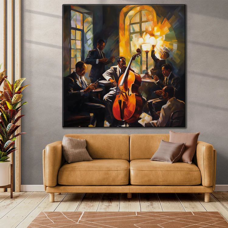 The Soul of Bourbon Street | Lively Warm Jazz Evening in Art Frame